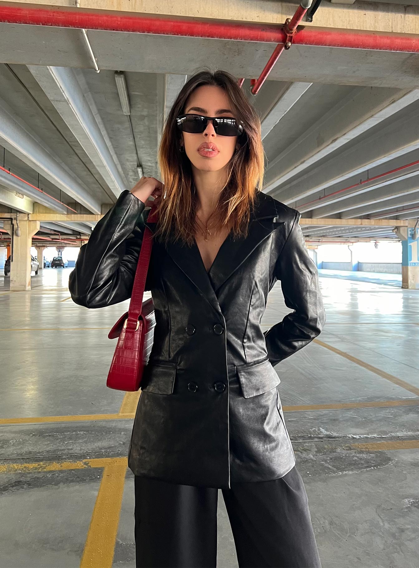 Alternative view of Ellen Faux Leather Blazer