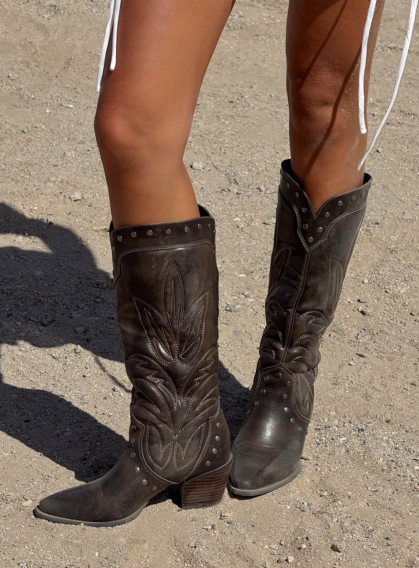 Billini Damica Cowboy Boots Washed Brown - Image 5