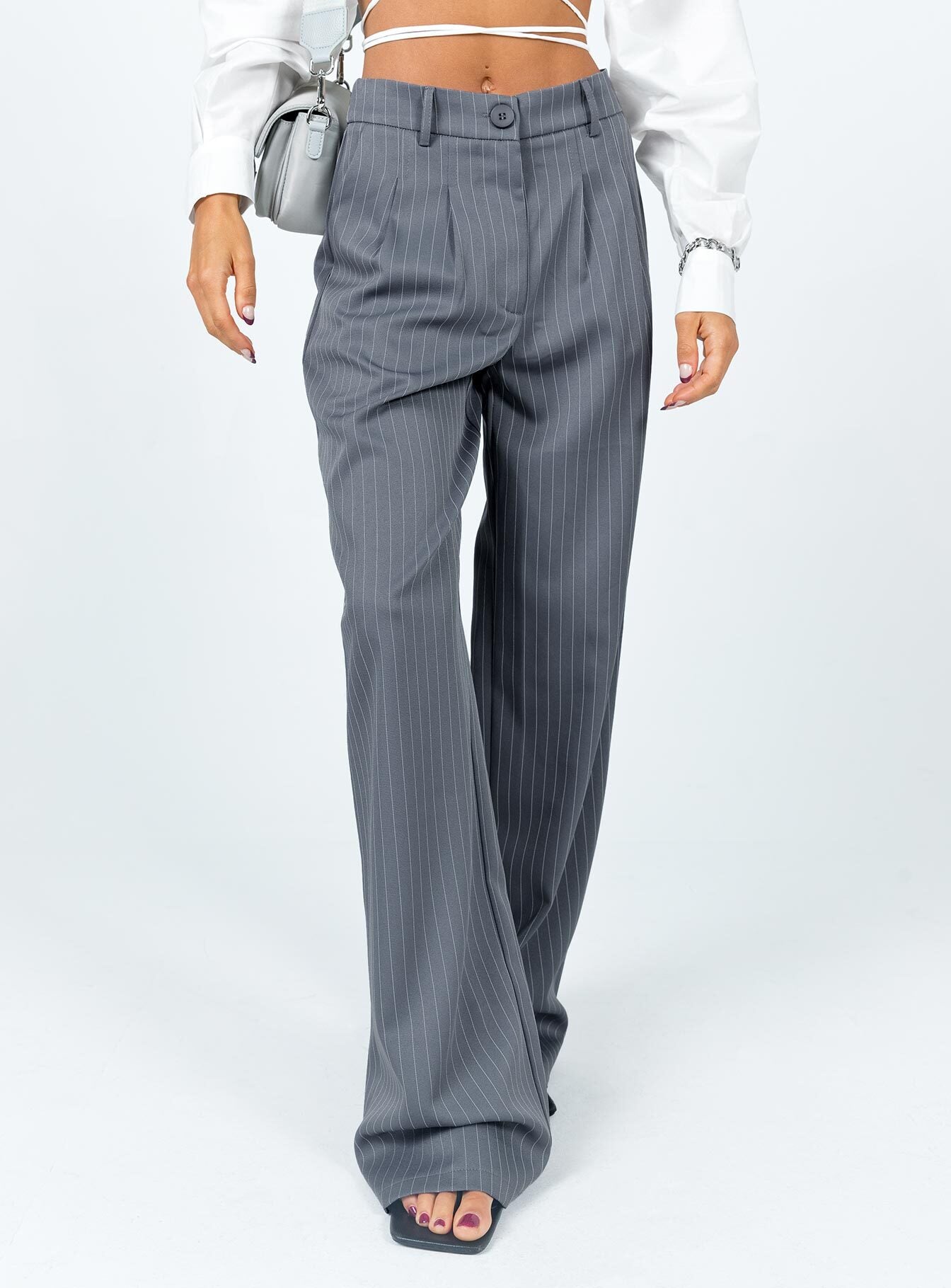 Alternative view of Archer Pants Pinstripe Grey