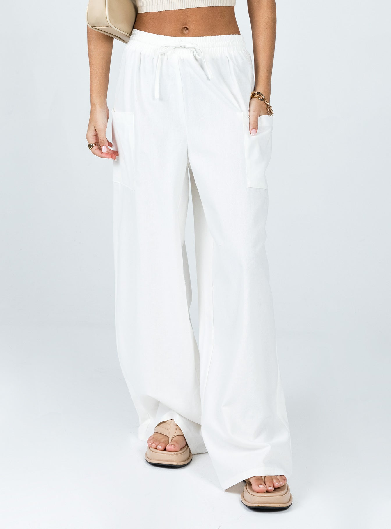 Alternative view of Brunie Pants White