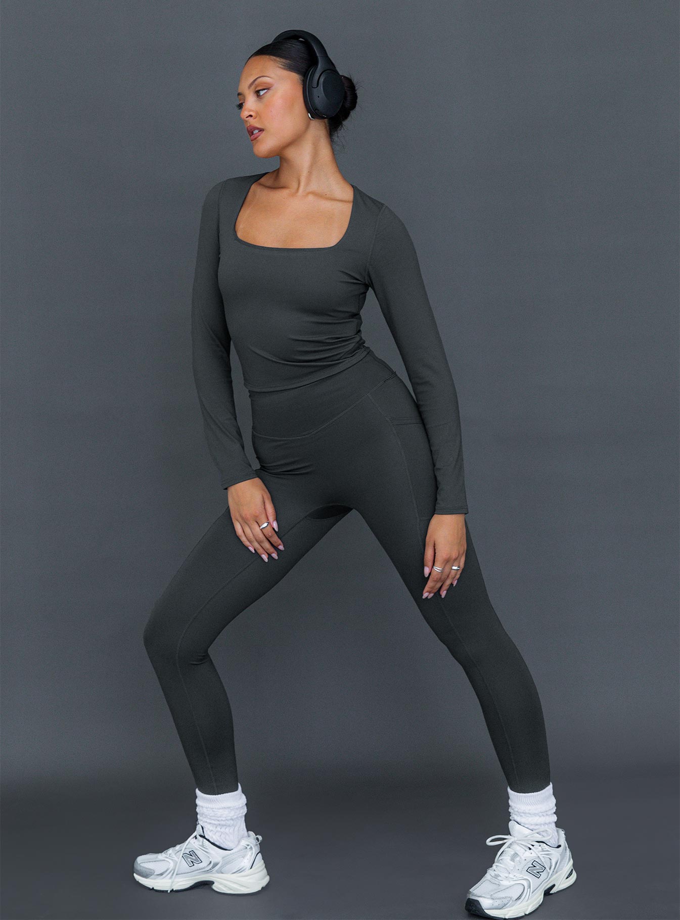 Alternative view of Achieve Activewear Leggings Grey