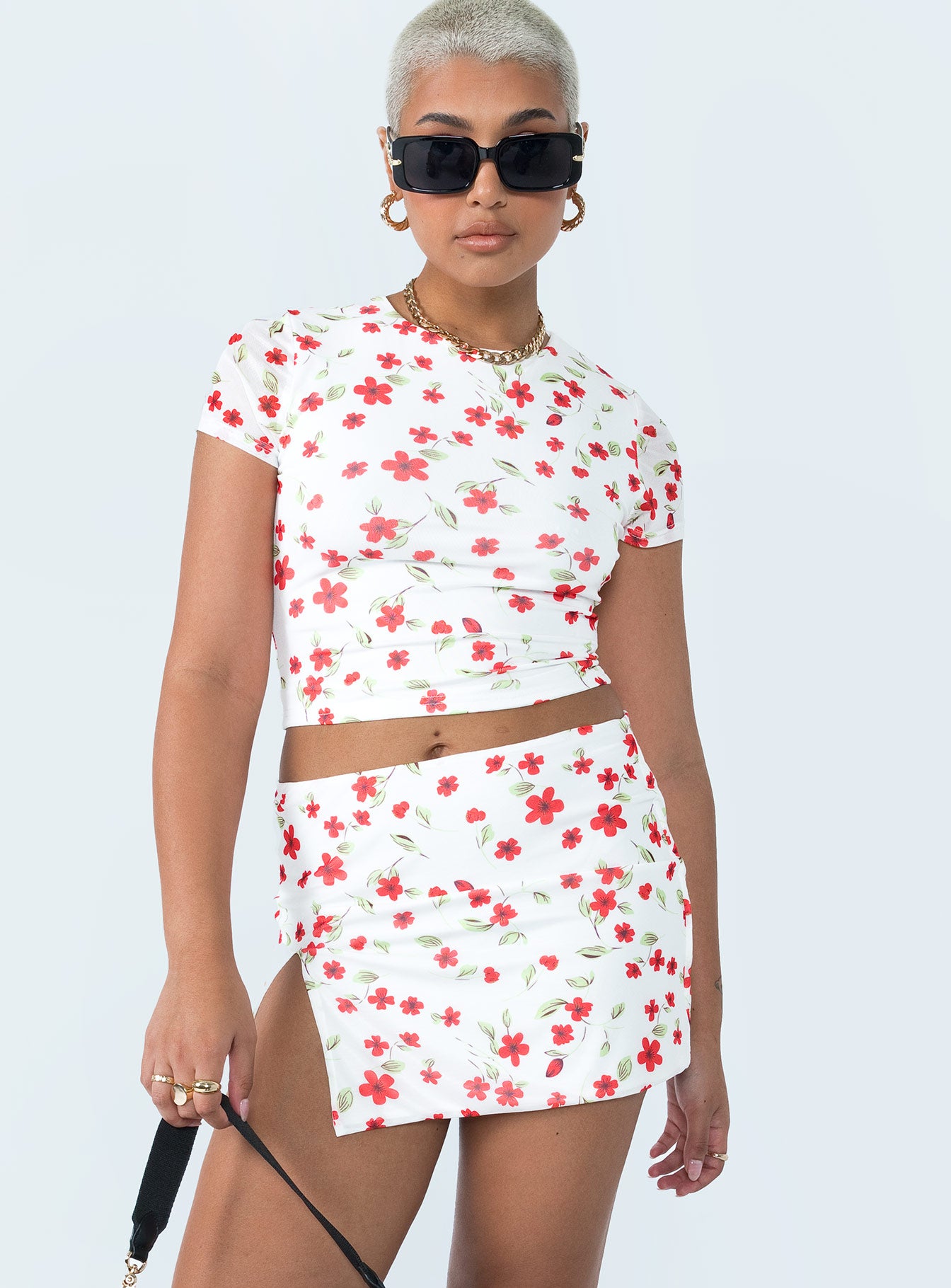Alternative view of Bold Move Mini Skirt White Floral