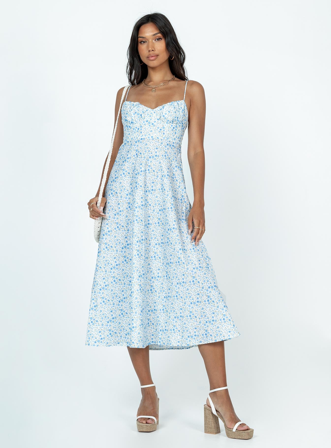 Alternative view of Amara Midi Dress Blue Multi