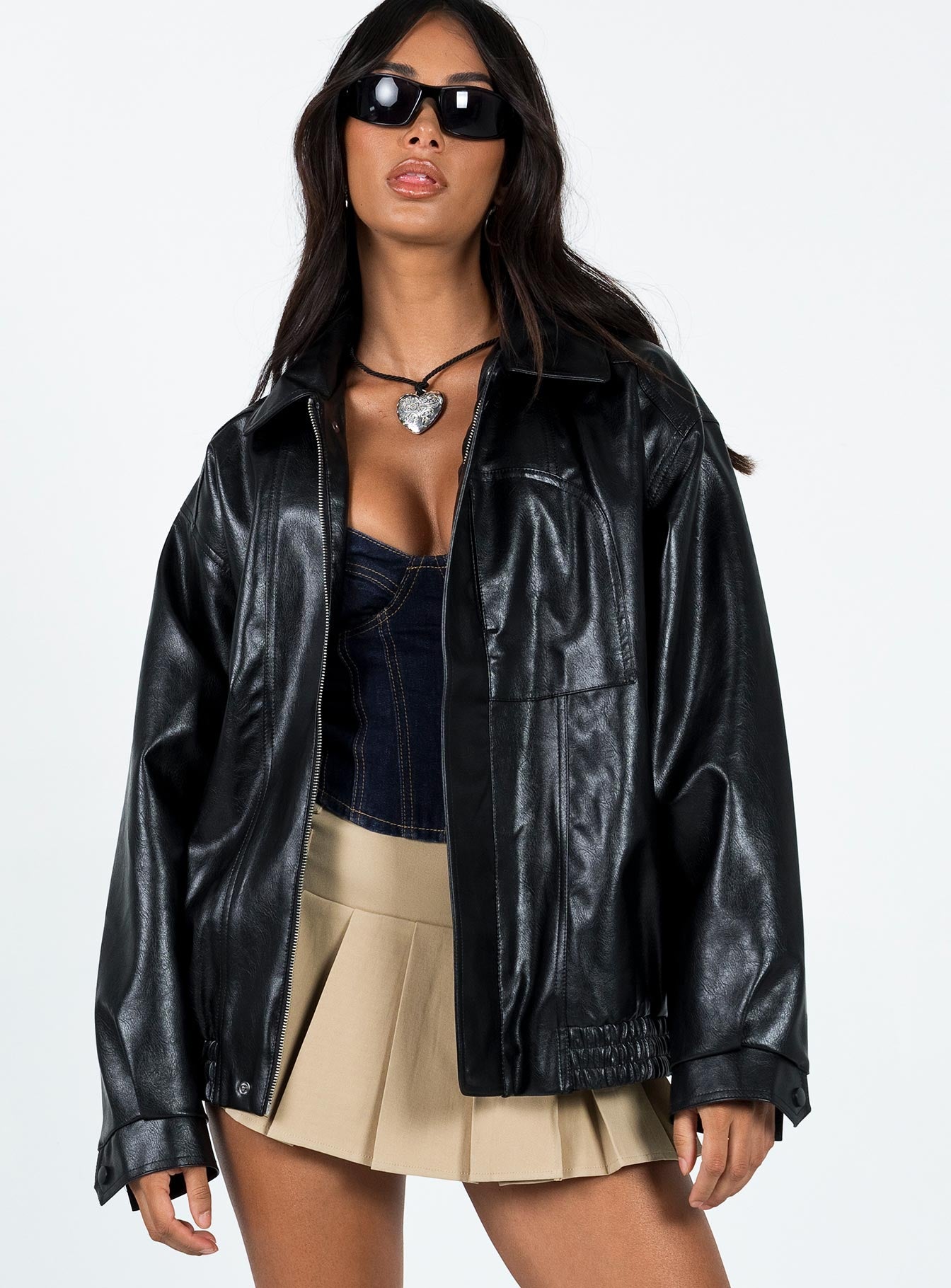 Alternative view of Devija Faux Leather Jacket Black