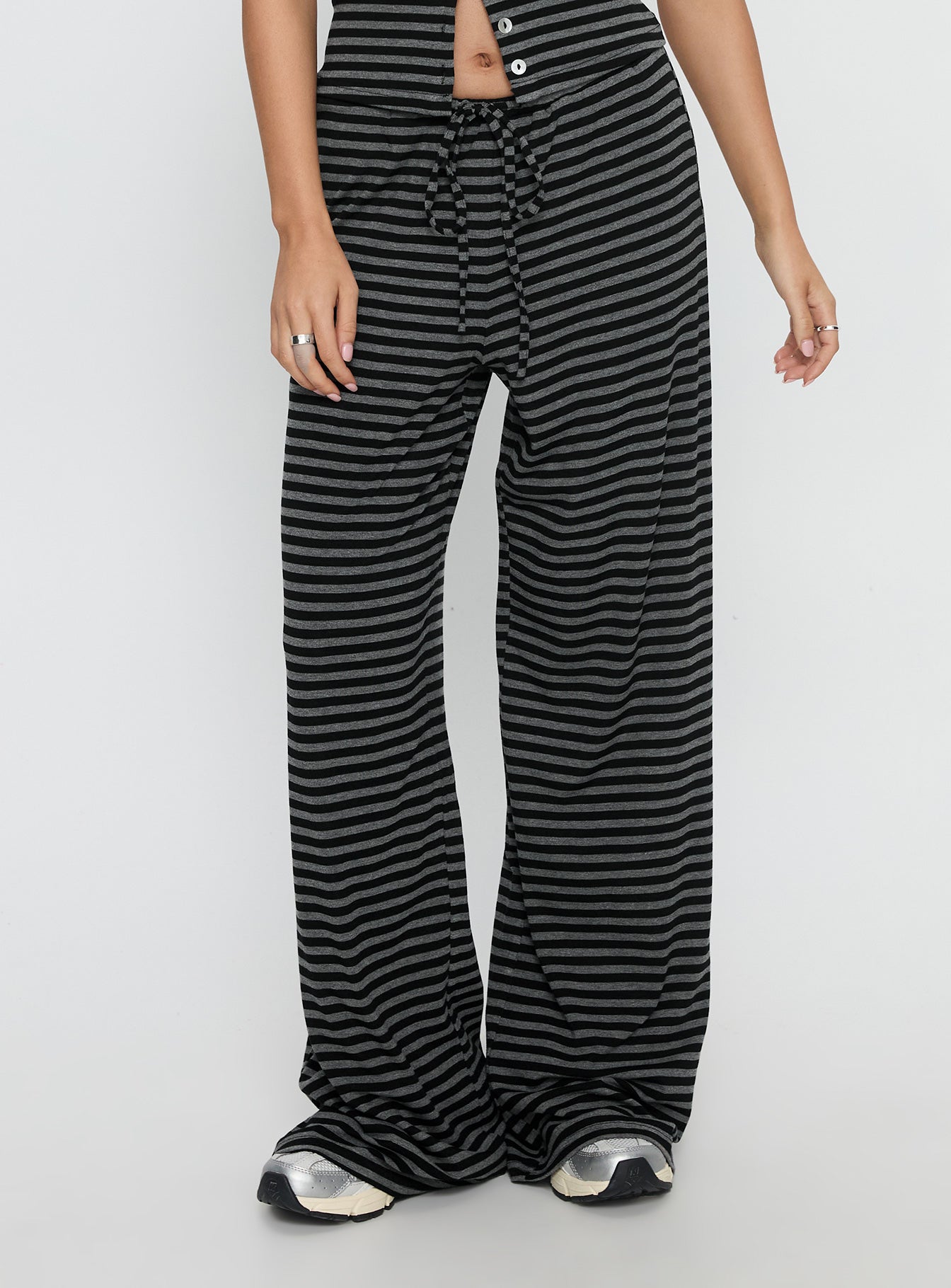Alternative view of Gavrielle Jersey Wide Leg Pants Stripe