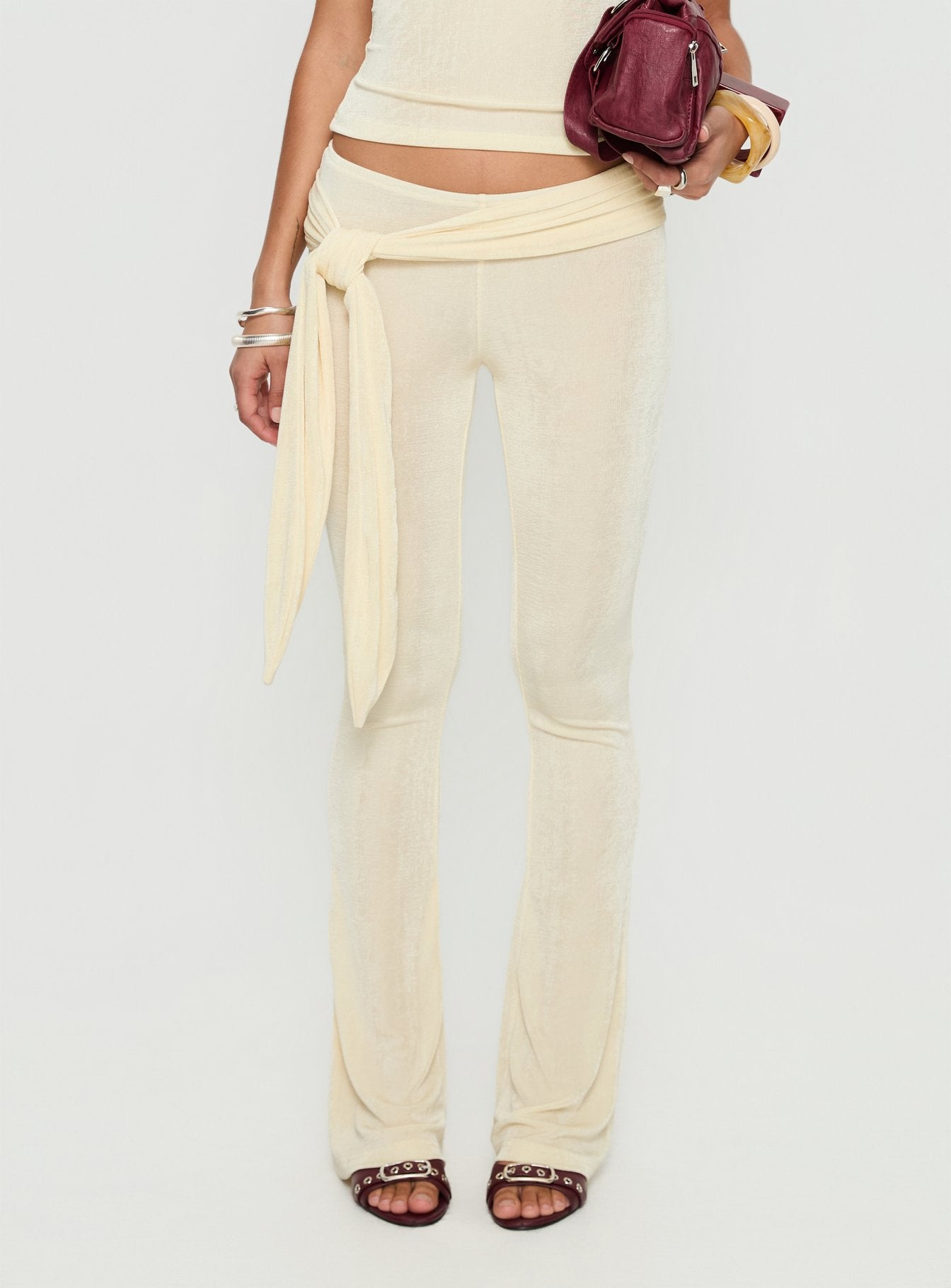 Alternative view of Butterfly Tie Detail Pants Lemontini
