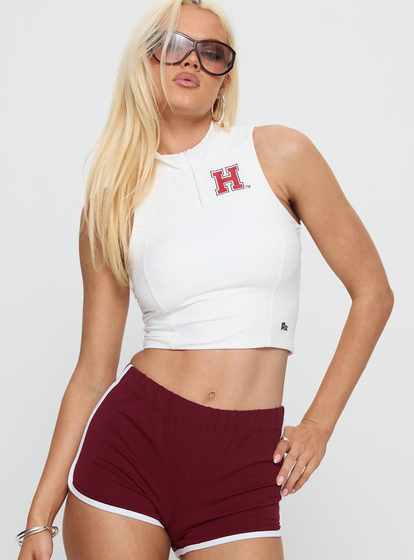 Alternative view of Harvard Belle Tank Top White