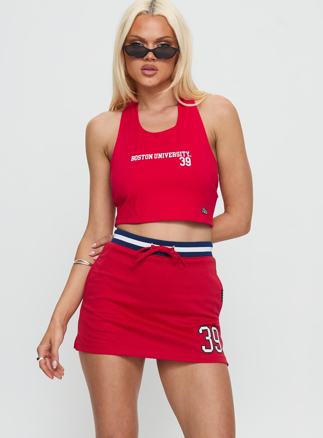 Alternative view of Boston University Basketball Skirt Red