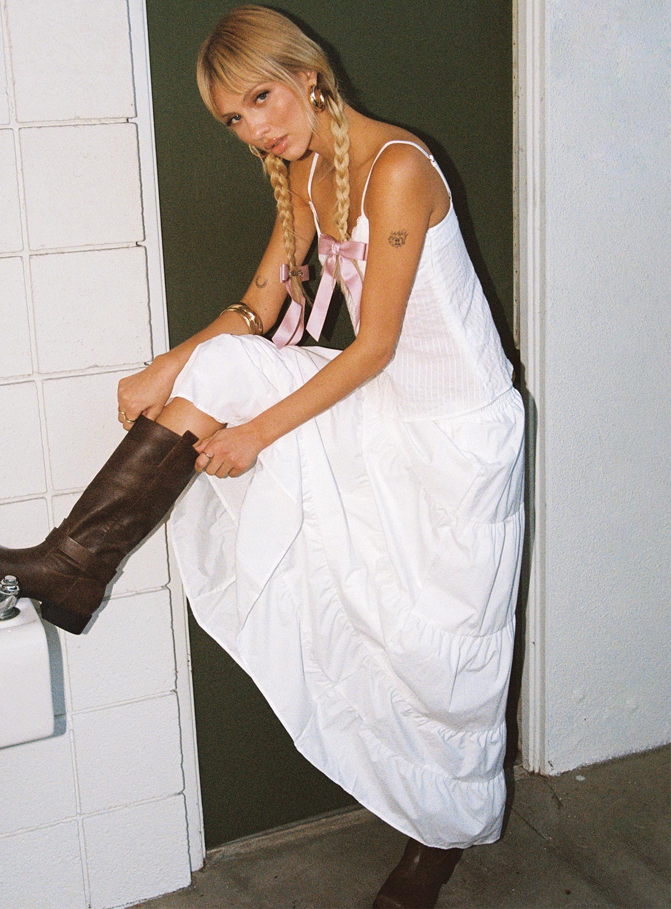 Alternative view of Garden Party Maxi Skirt White