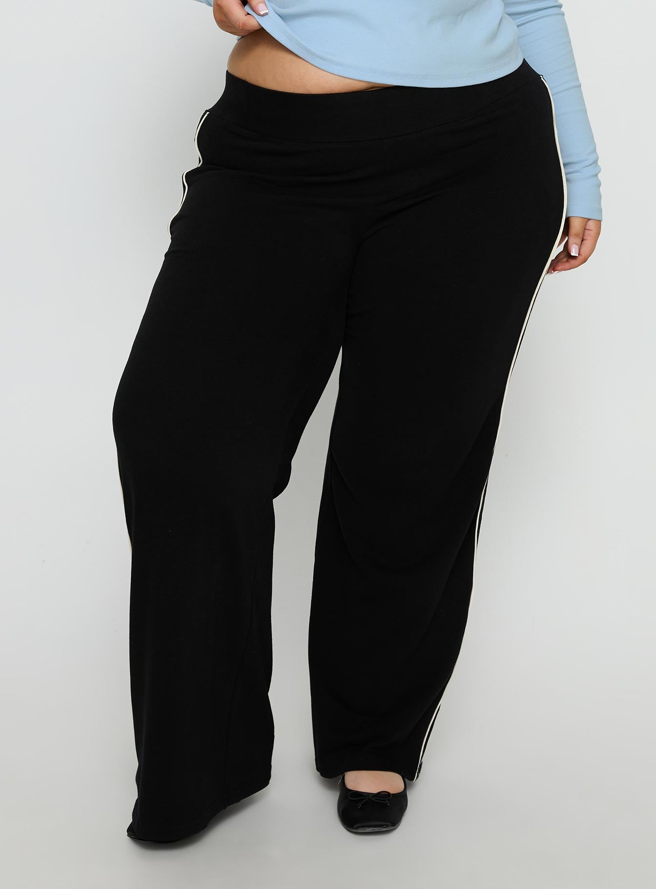 Alternative view of Ascenda Straight Leg Track Pant Black Curve