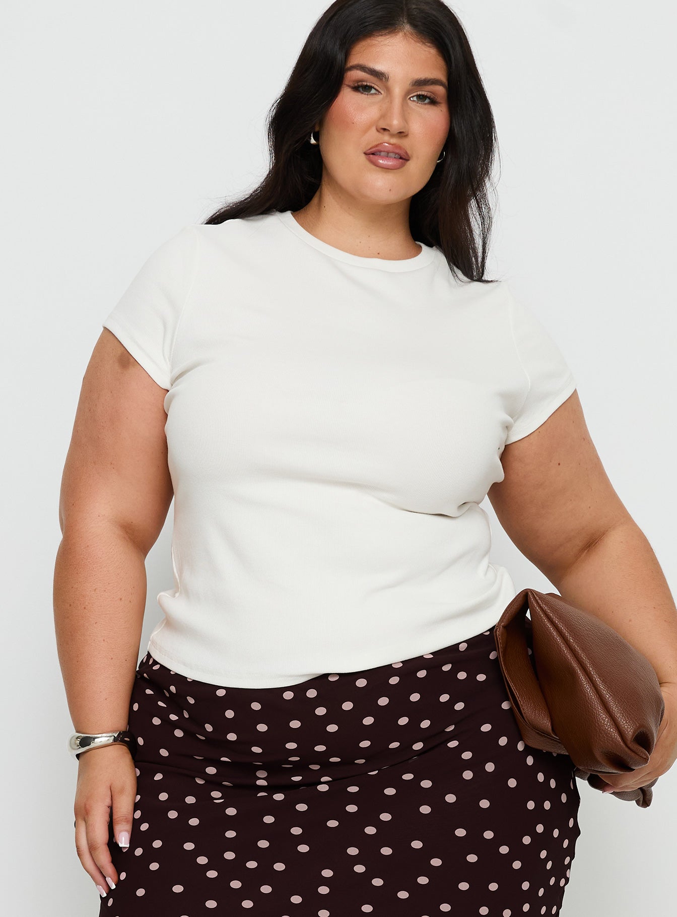 Alternative view of Baseline Longline Rib Top White Curve