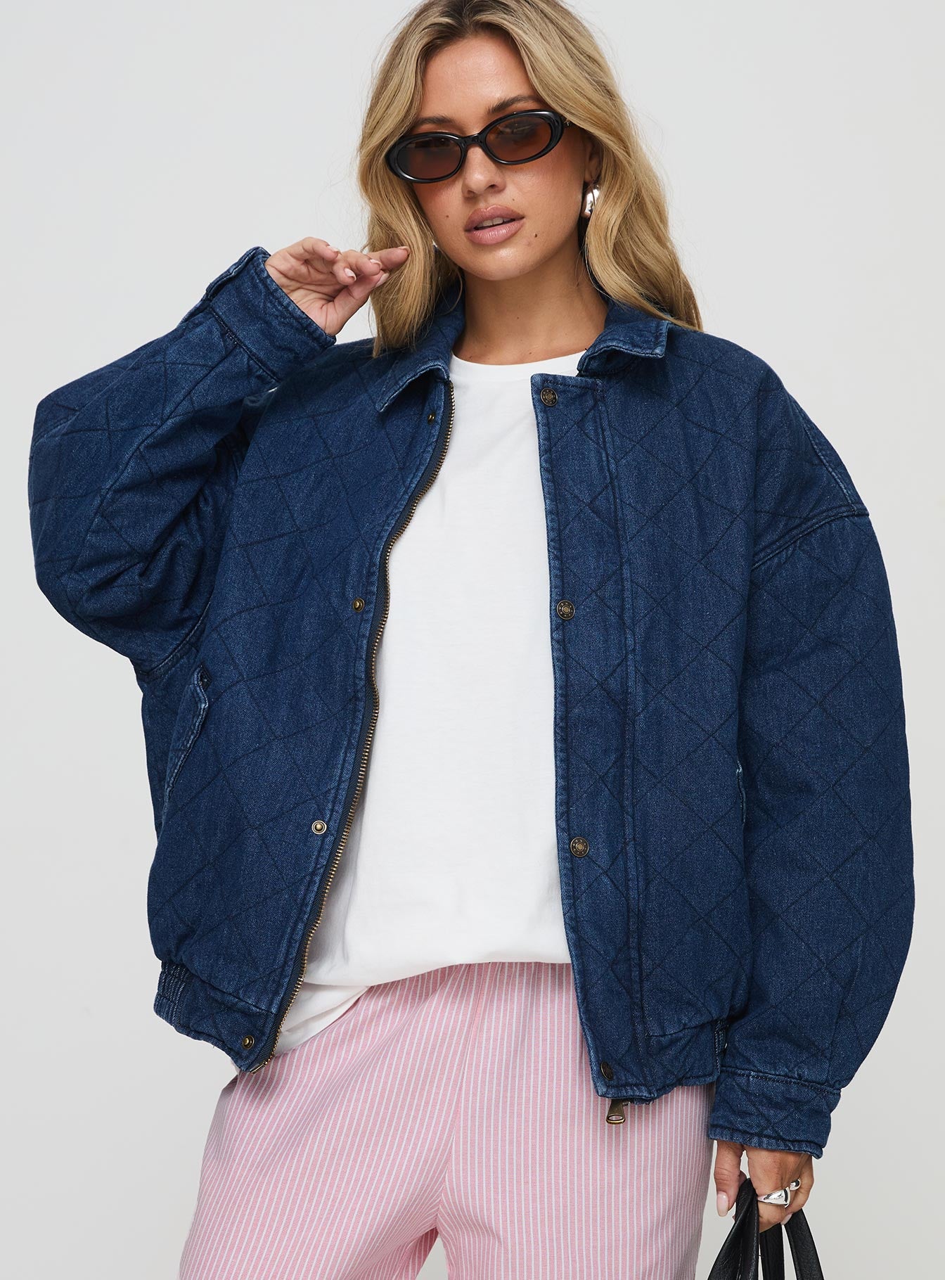 Alternative view of Kenny Bomber Jacket Dark Denim