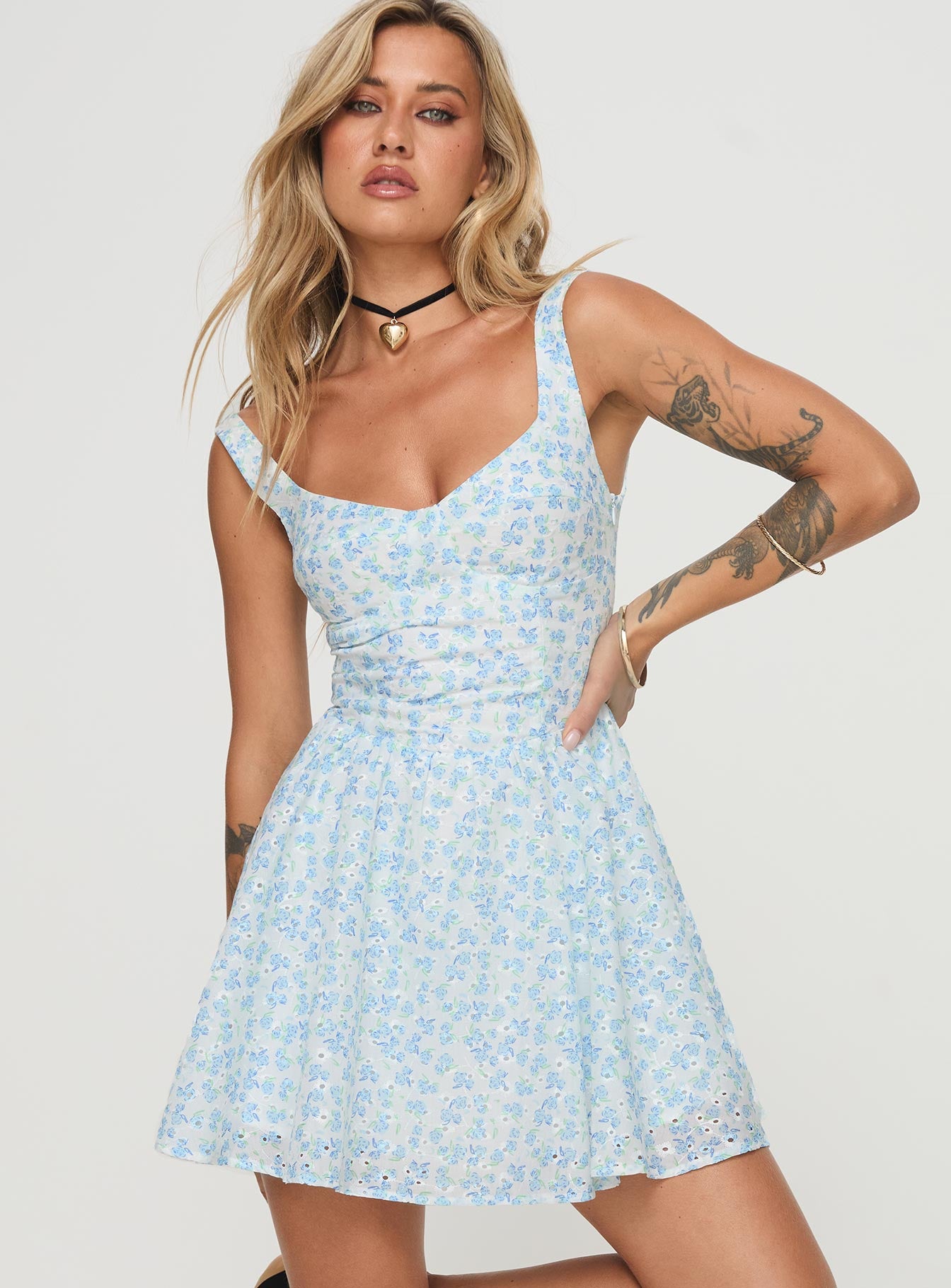 Alternative view of Gozette Mini Dress Blue Floral