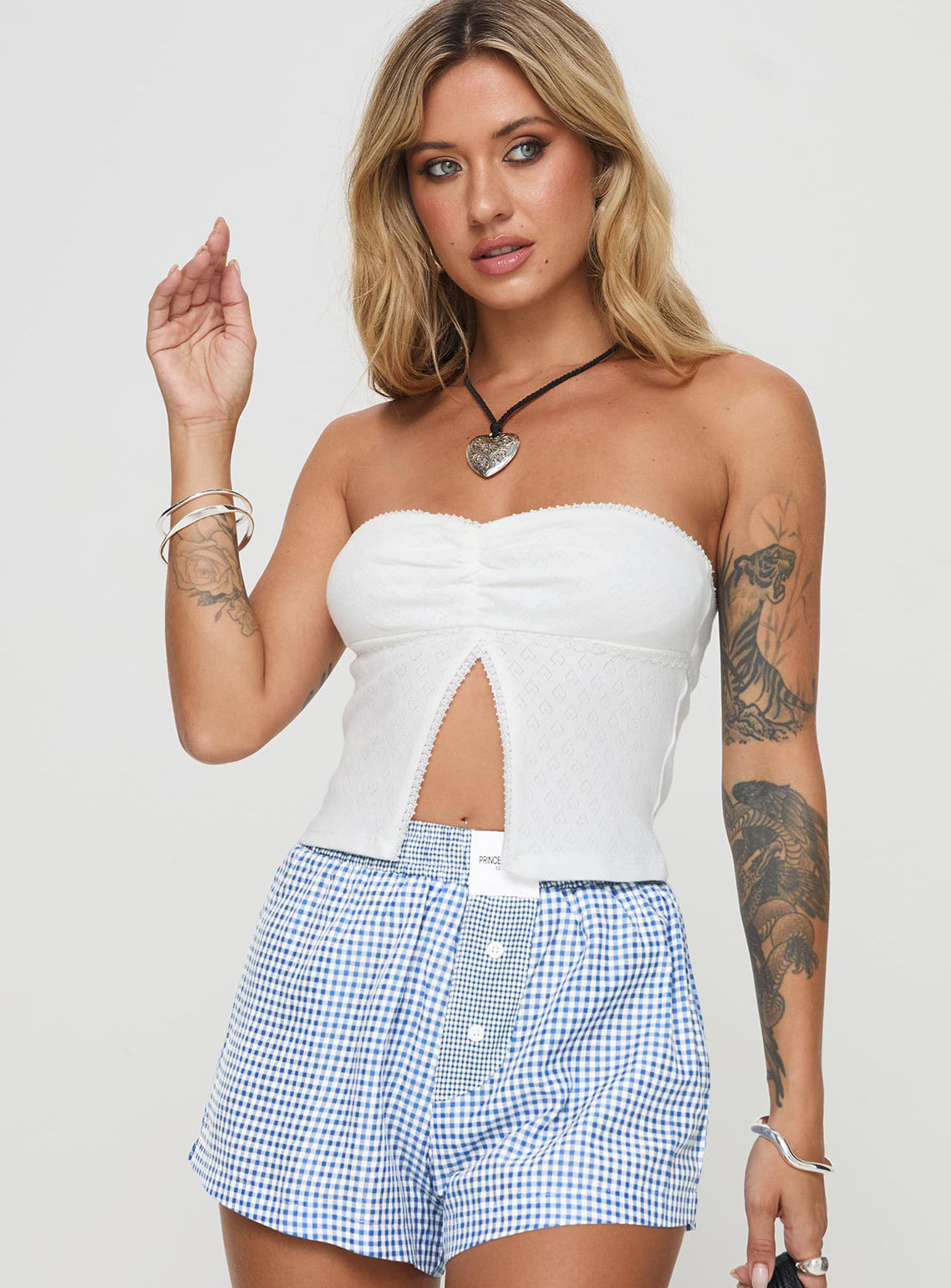 Alternative view of Brekke Strapless Top White
