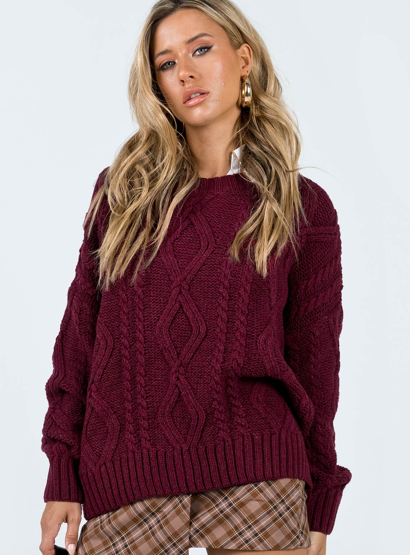 Alternative view of Anaya Oversized Sweater Burgundy