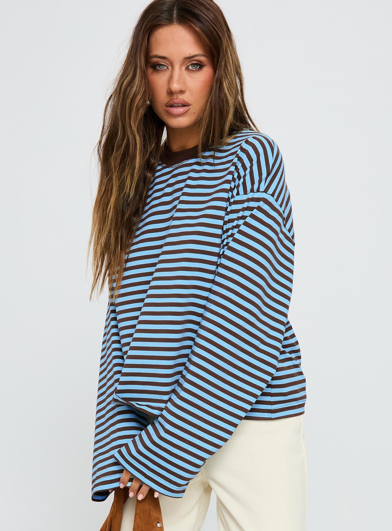 Alternative view of Bloom Long Sleeve Chocolate Sea Stripe