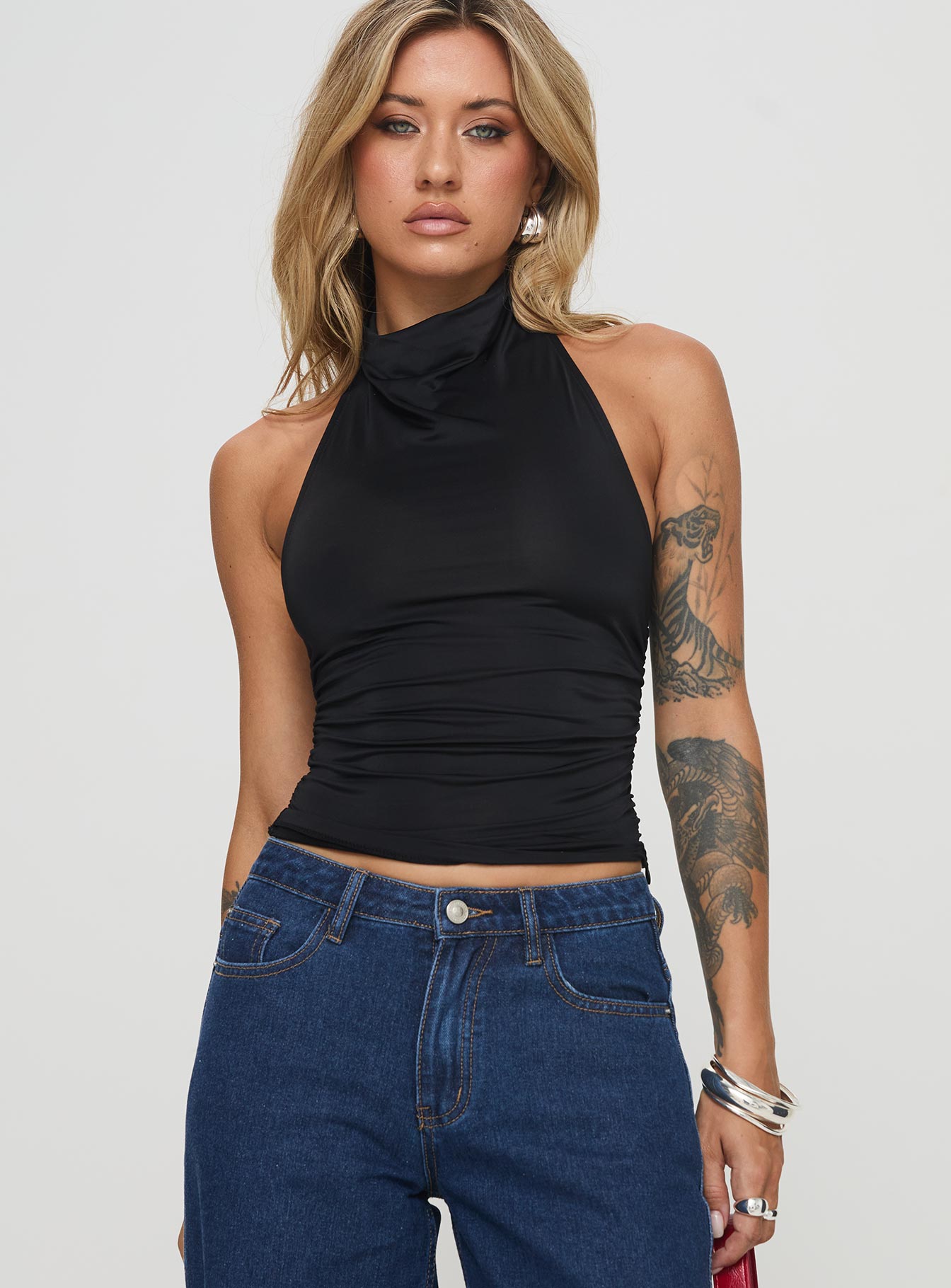 Alternative view of Giggle Top Black
