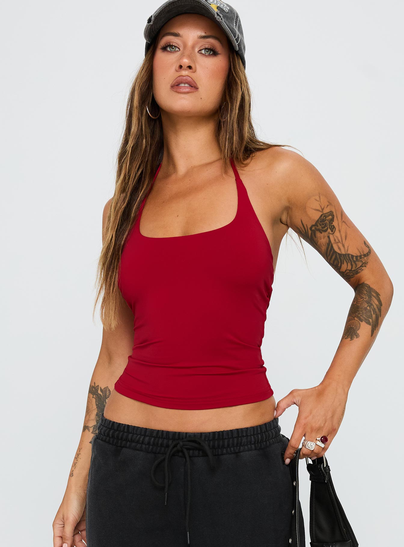 Alternative view of Ezekiel Nylon Top Red