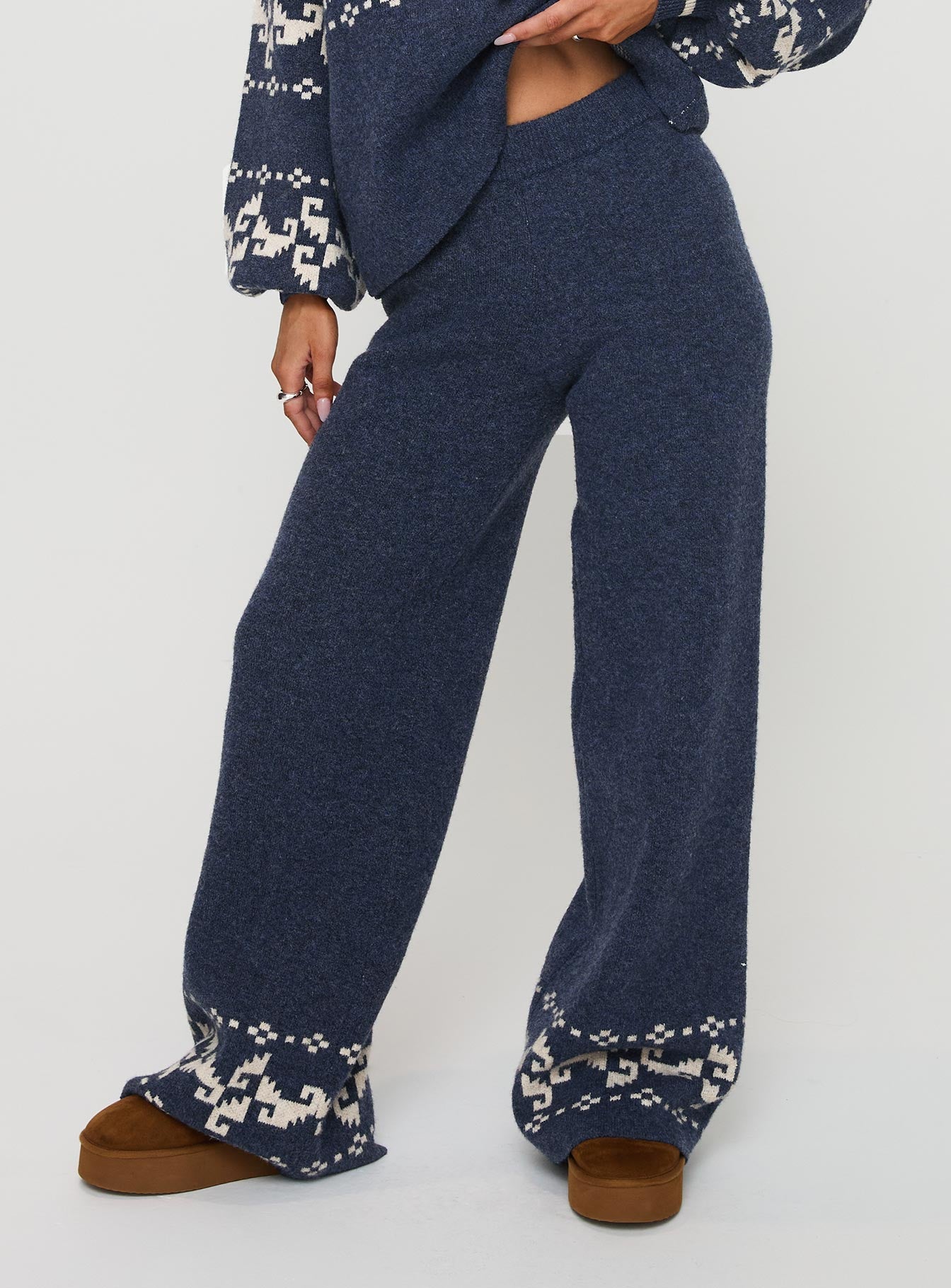 Alternative view of Alpine Knit Pants Navy / Cream