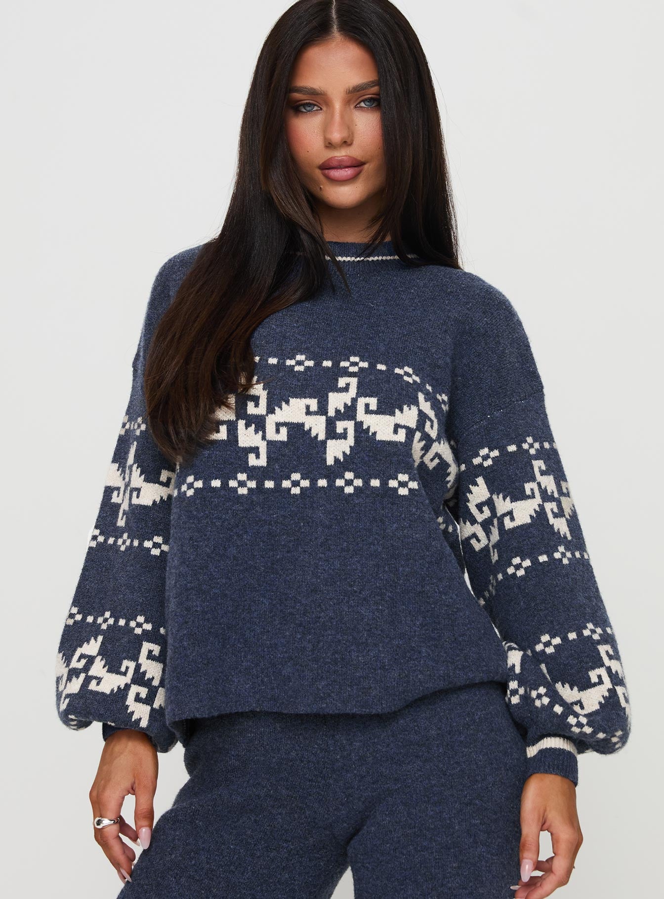 Alternative view of Alpine Sweater Navy / Cream