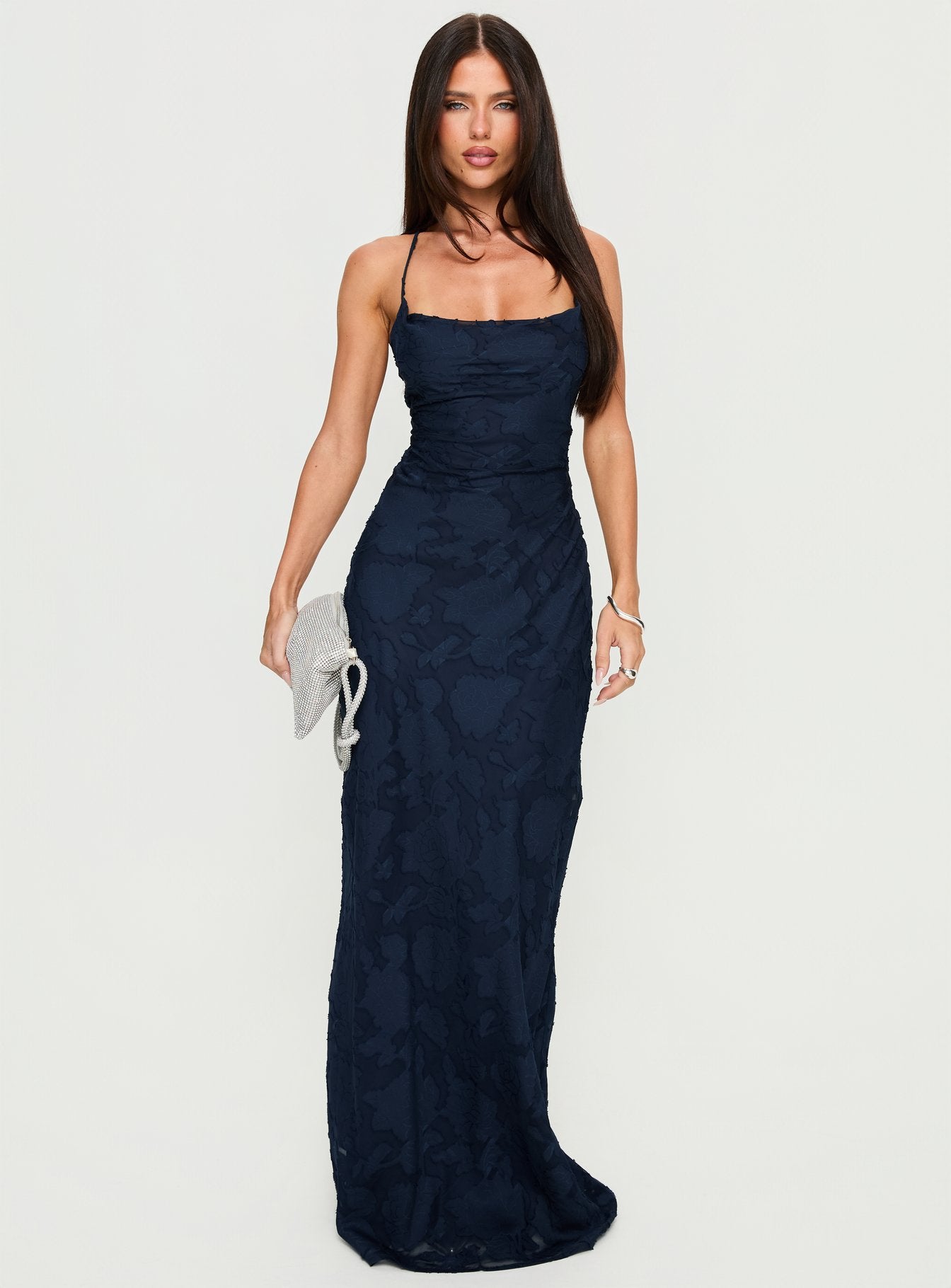 Alternative view of Celena Maxi Dress Navy Burnout
