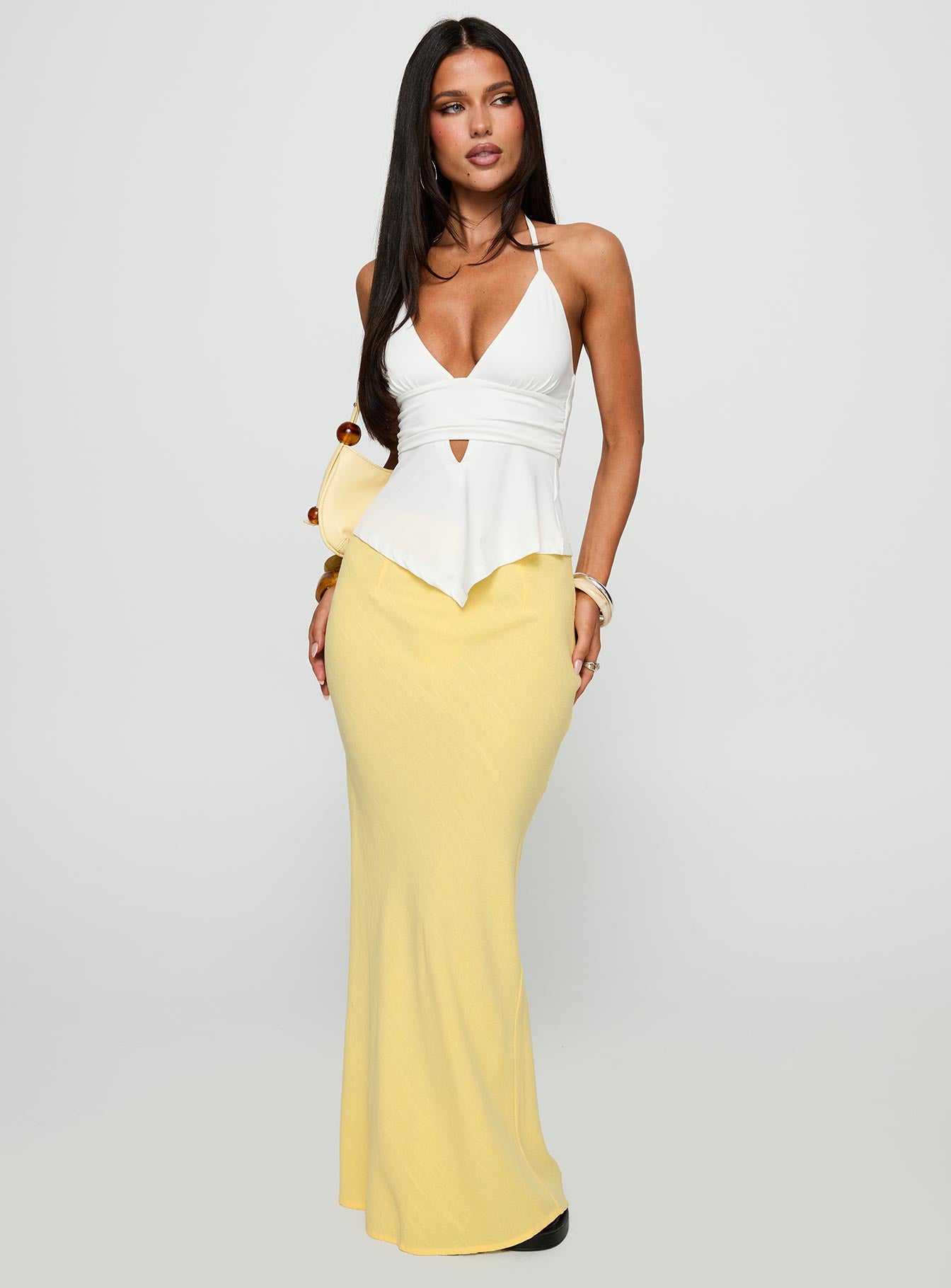Alternative view of Jodie Maxi Skirt Lemon Yellow
