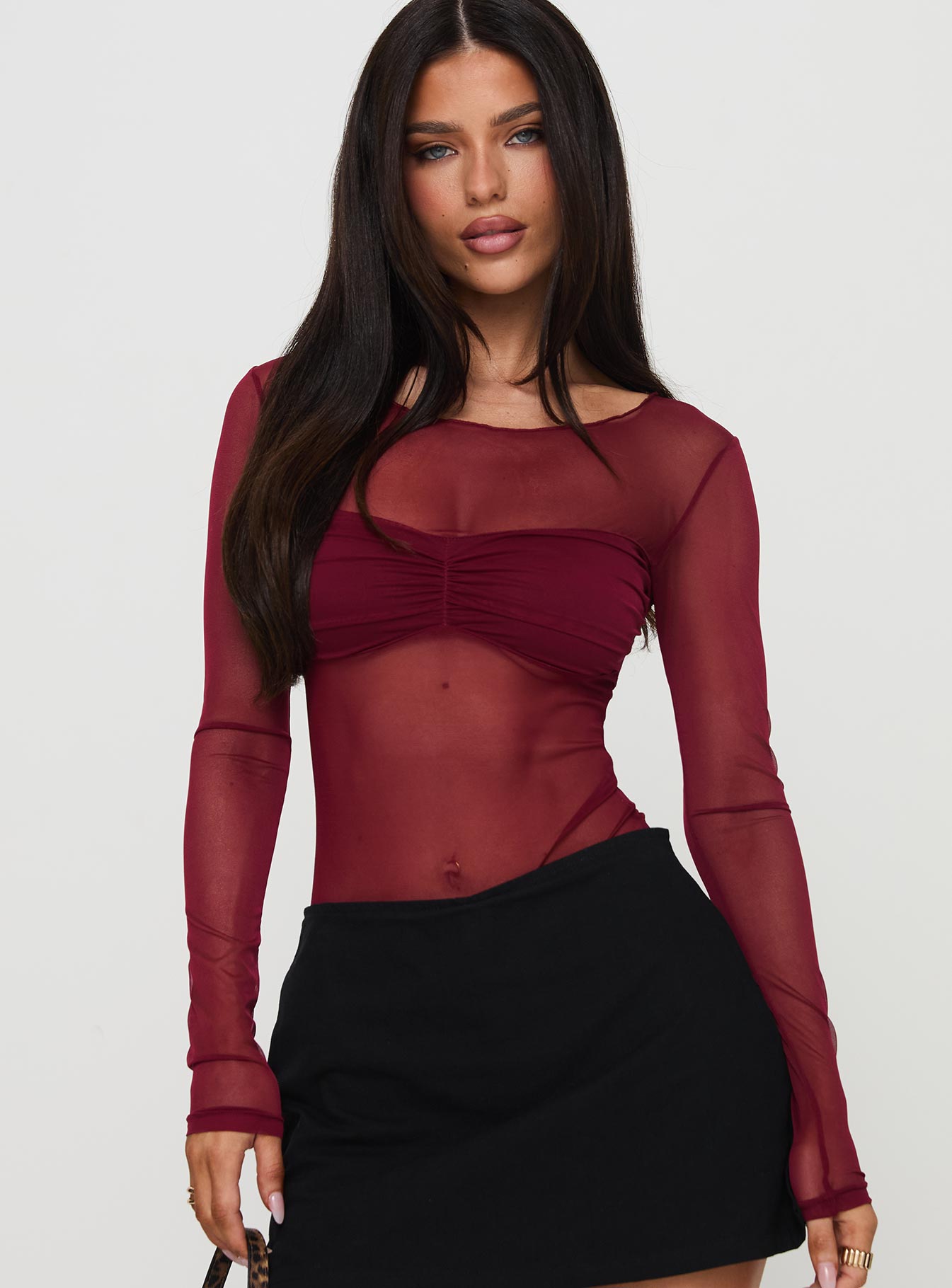 Alternative view of Duet Bodysuit Burgundy