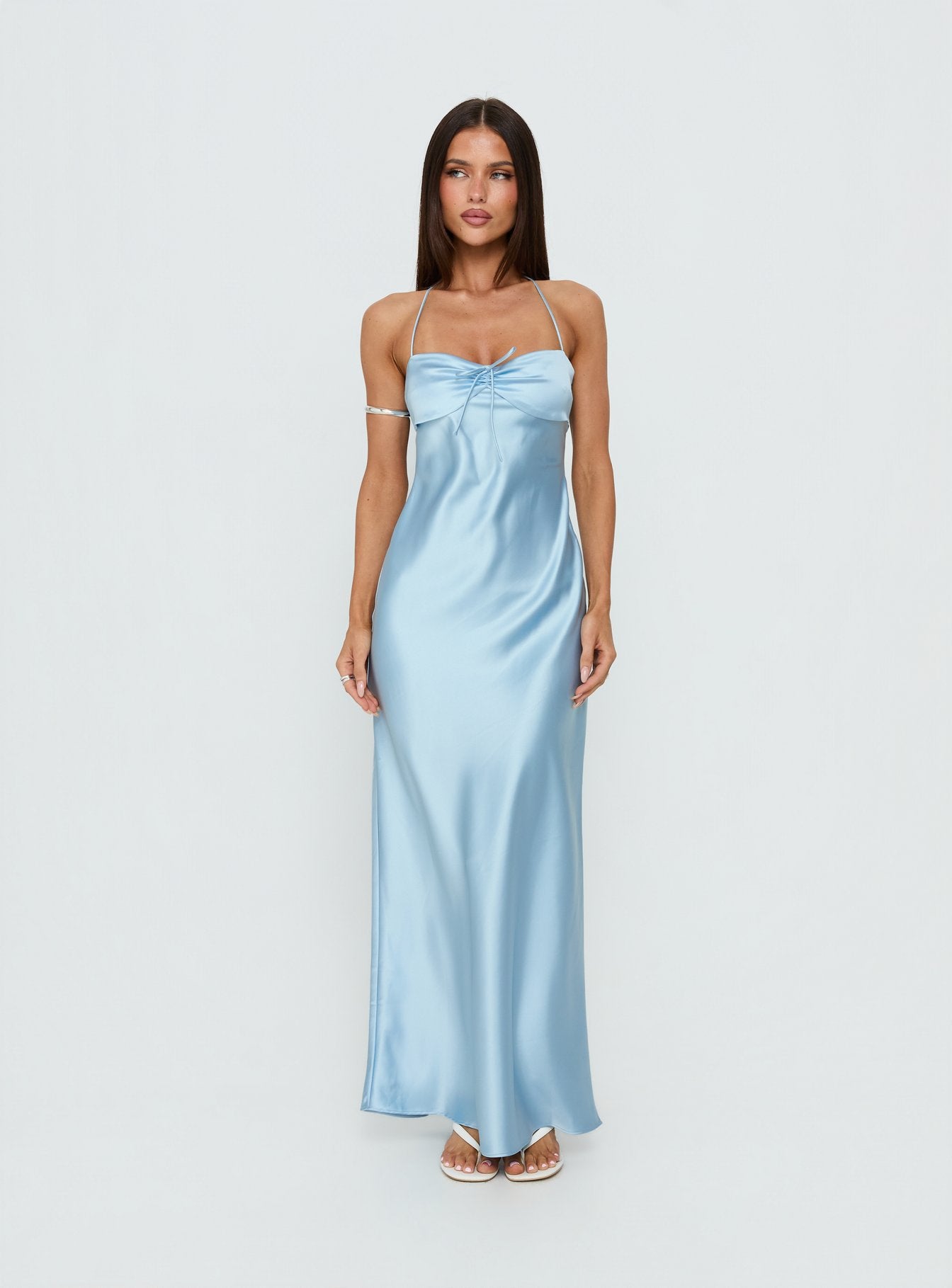 Alternative view of Fireproof Halter Maxi Dress Baby Blue