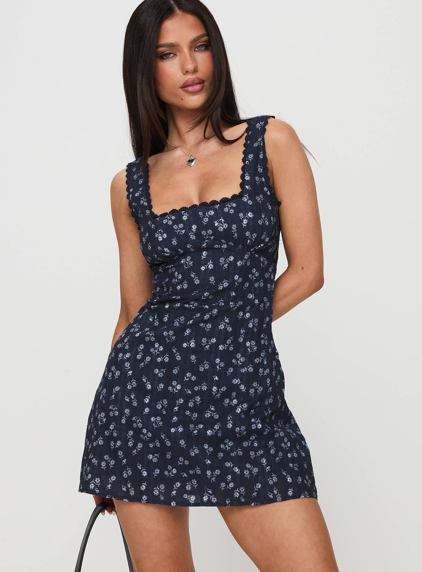 Alternative view of Dasha Mini Dress Navy Floral