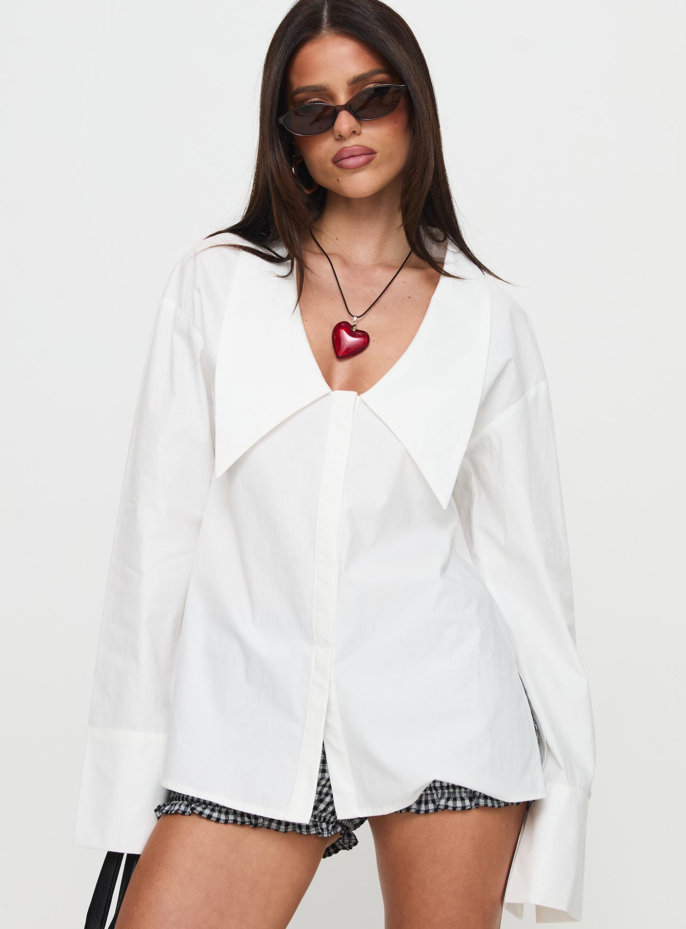 Alternative view of Calistoga Deep Collar Shirt Ivory
