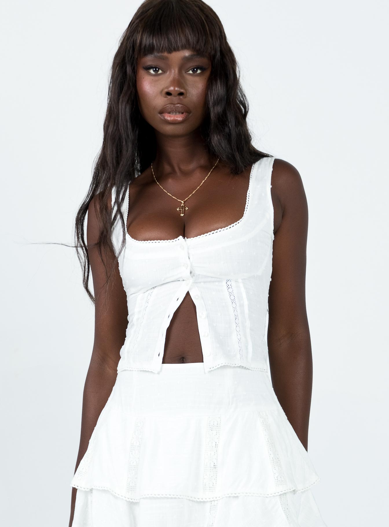 Alternative view of Cheyla Top White
