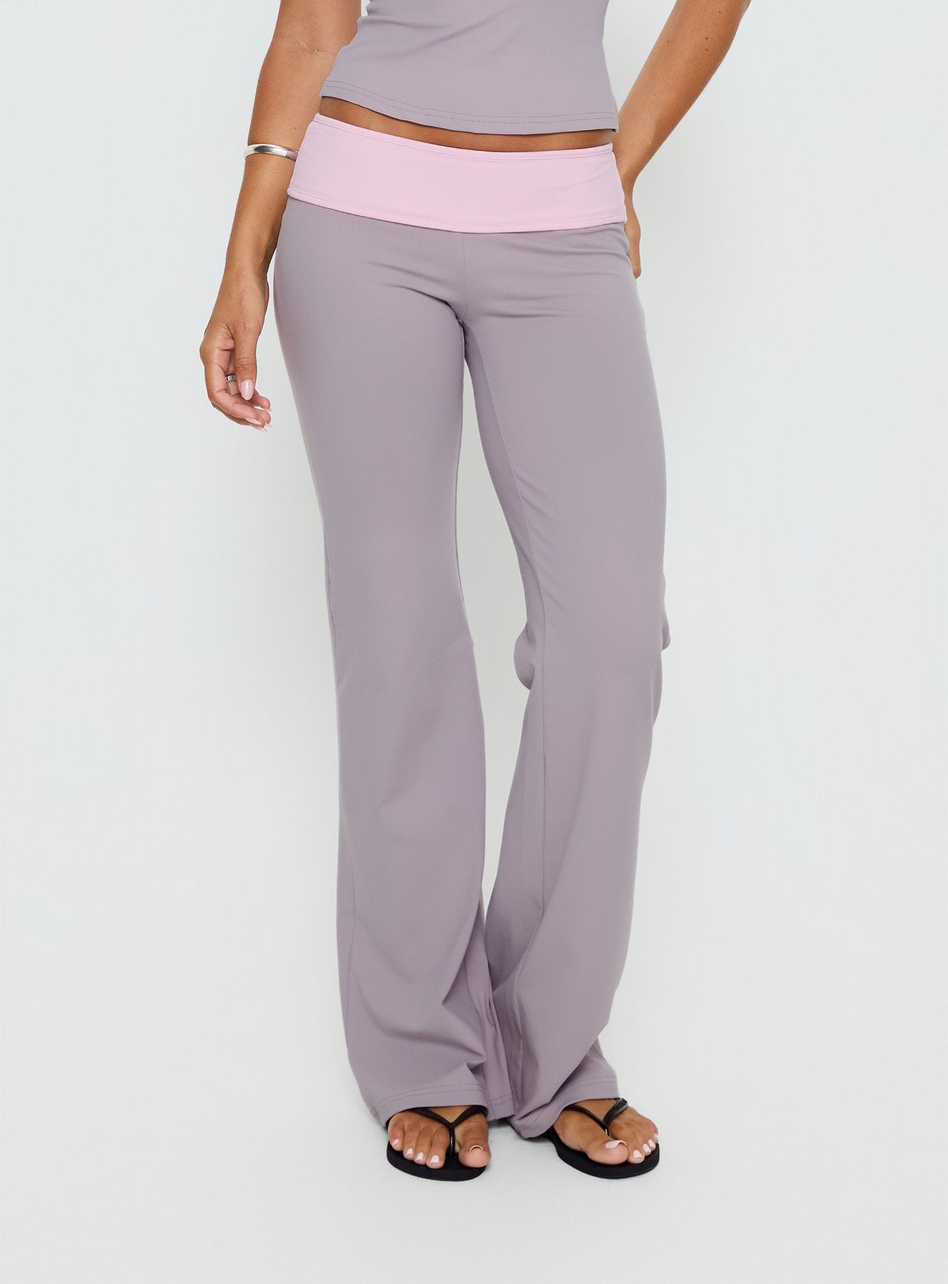 Alternative view of Kobee Jersey Flare Pants Slate / Dusty Pink