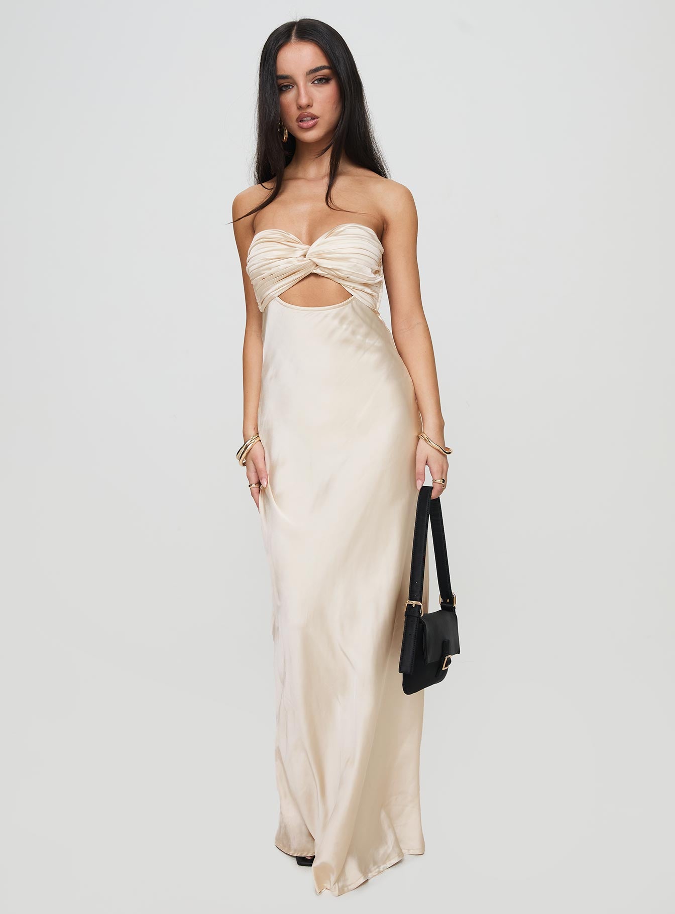 Alternative view of Faviola Strapless Maxi Dress Champagne
