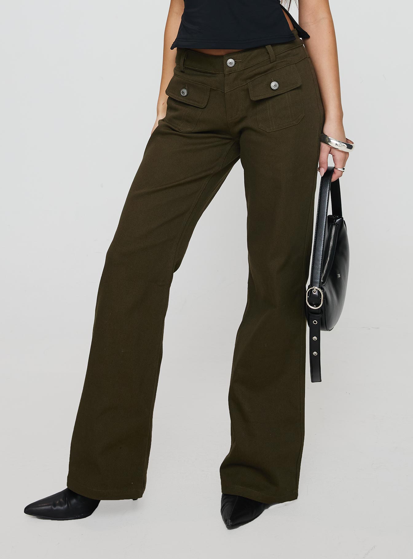 Alternative view of Benicale Low Rise Cargo Pants Olive