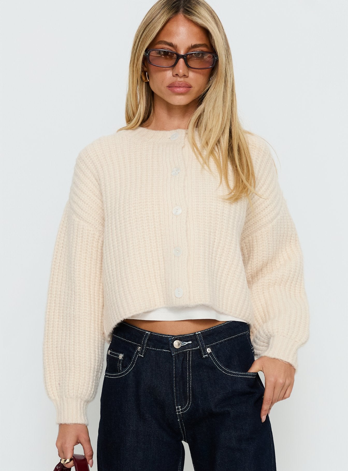 Alternative view of Hadly Knit Cardigan Cream