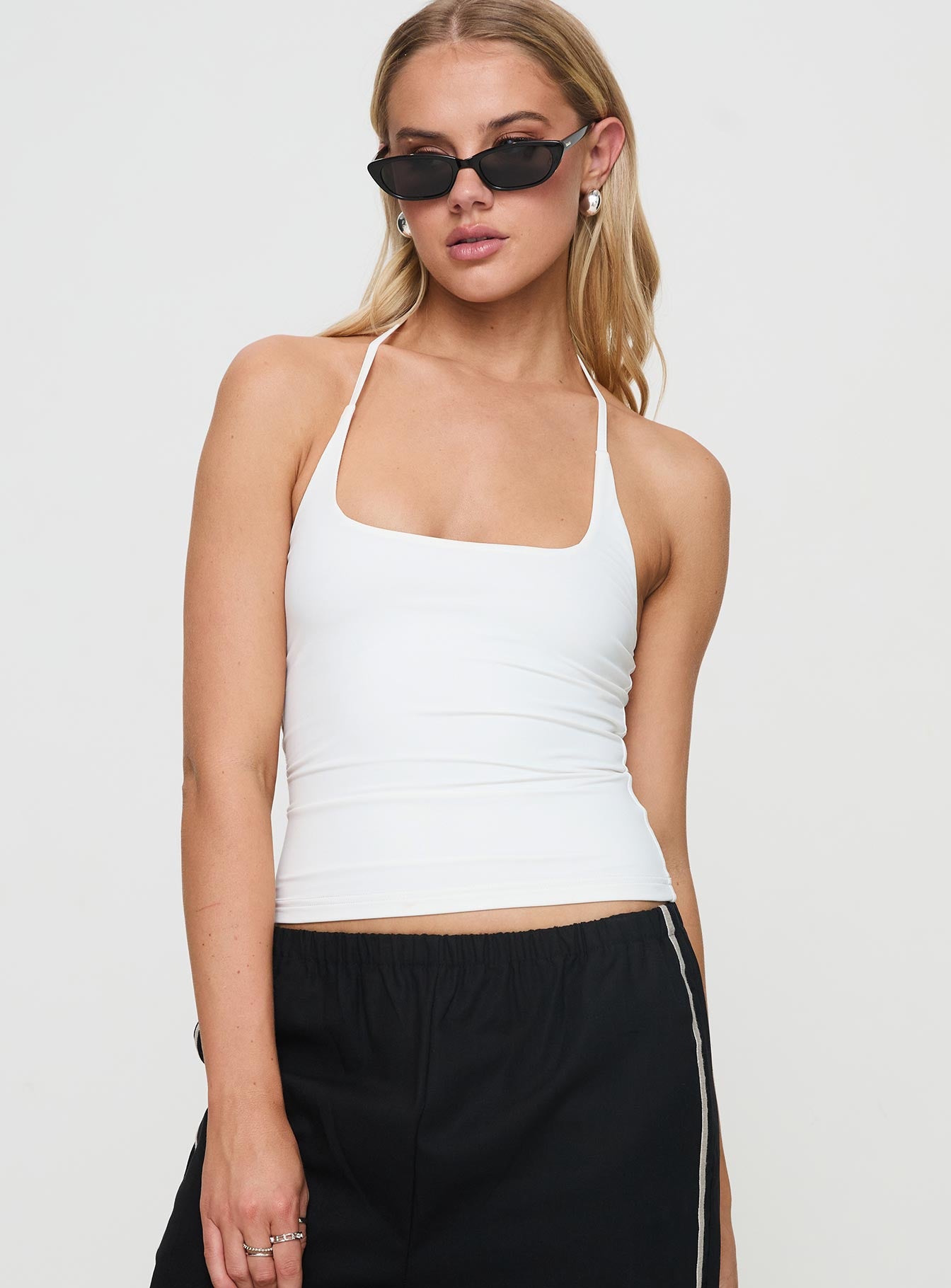 Alternative view of Ezekiel Nylon Top White