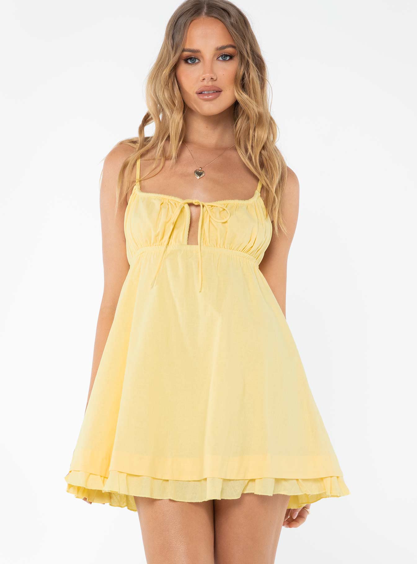 Alternative view of Empress Of Love Mini Dress Yellow
