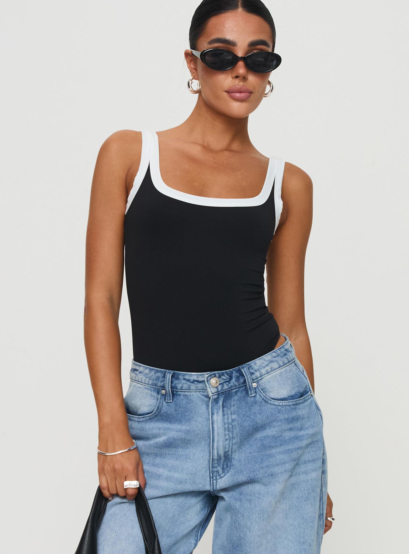 Alternative view of Astrea Bodysuit Black / White