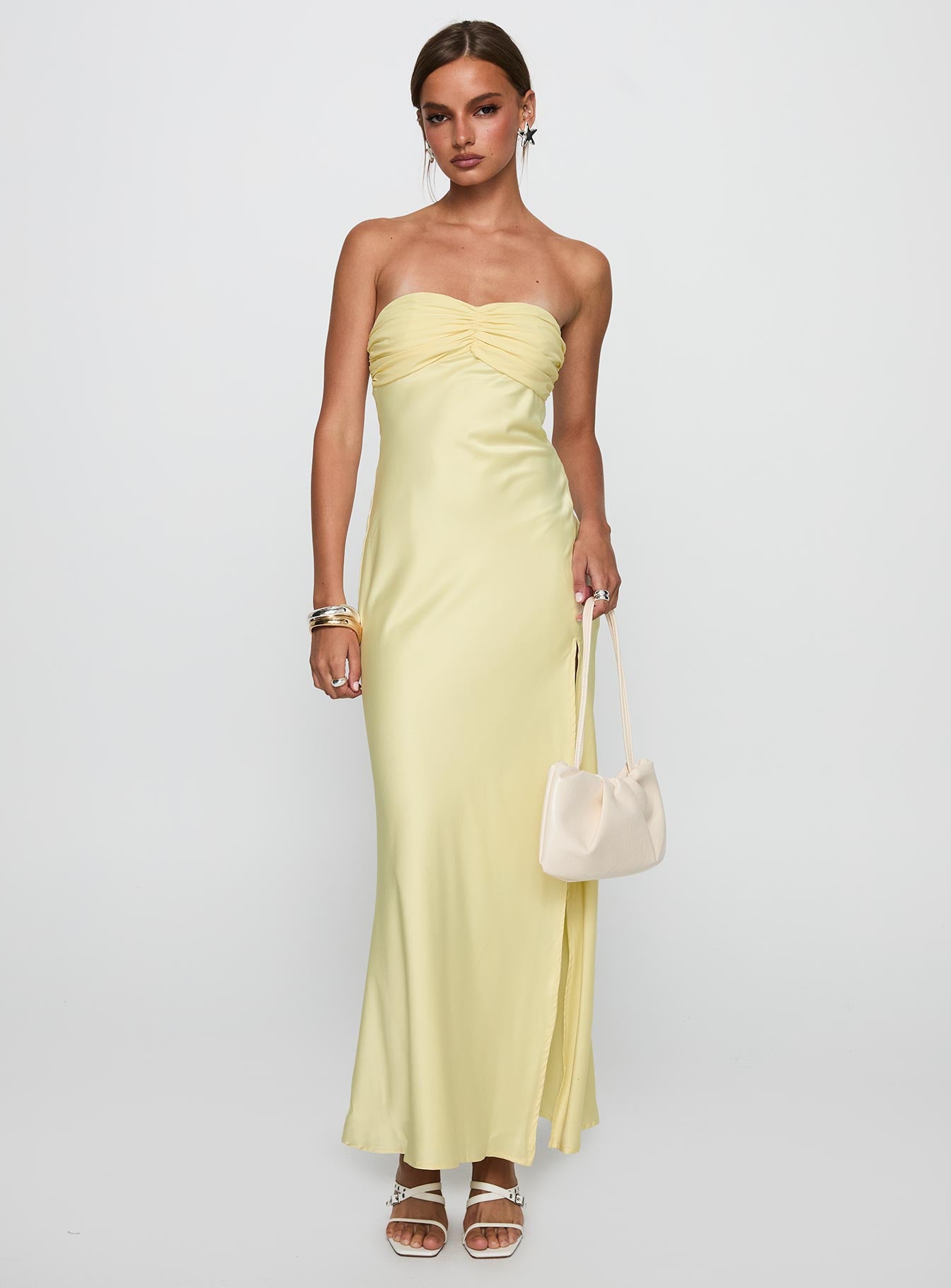 Alternative view of Chevalier Strapless Maxi Dress Lemon