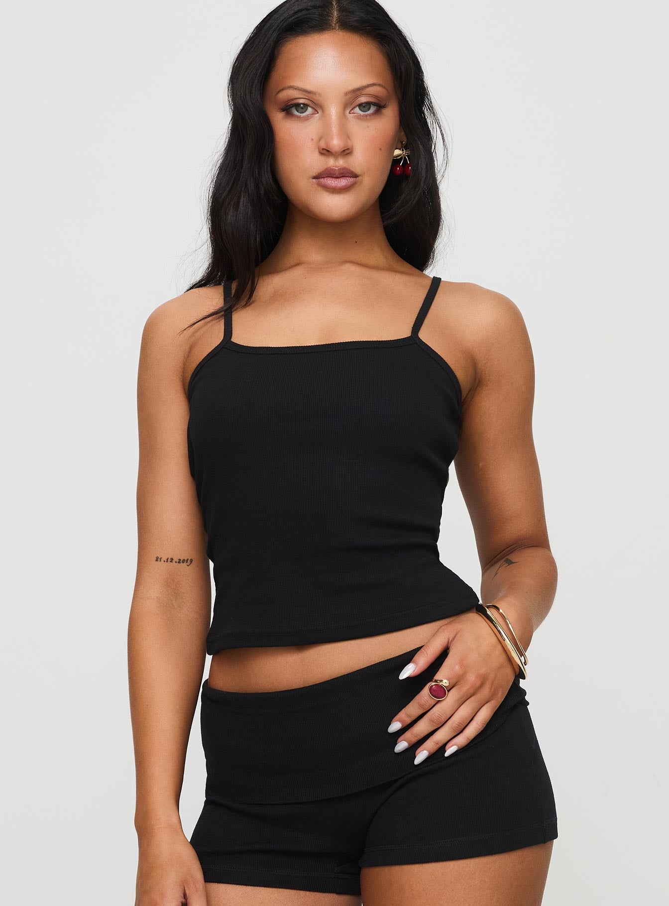 Alternative view of Baseline Rib Top Black