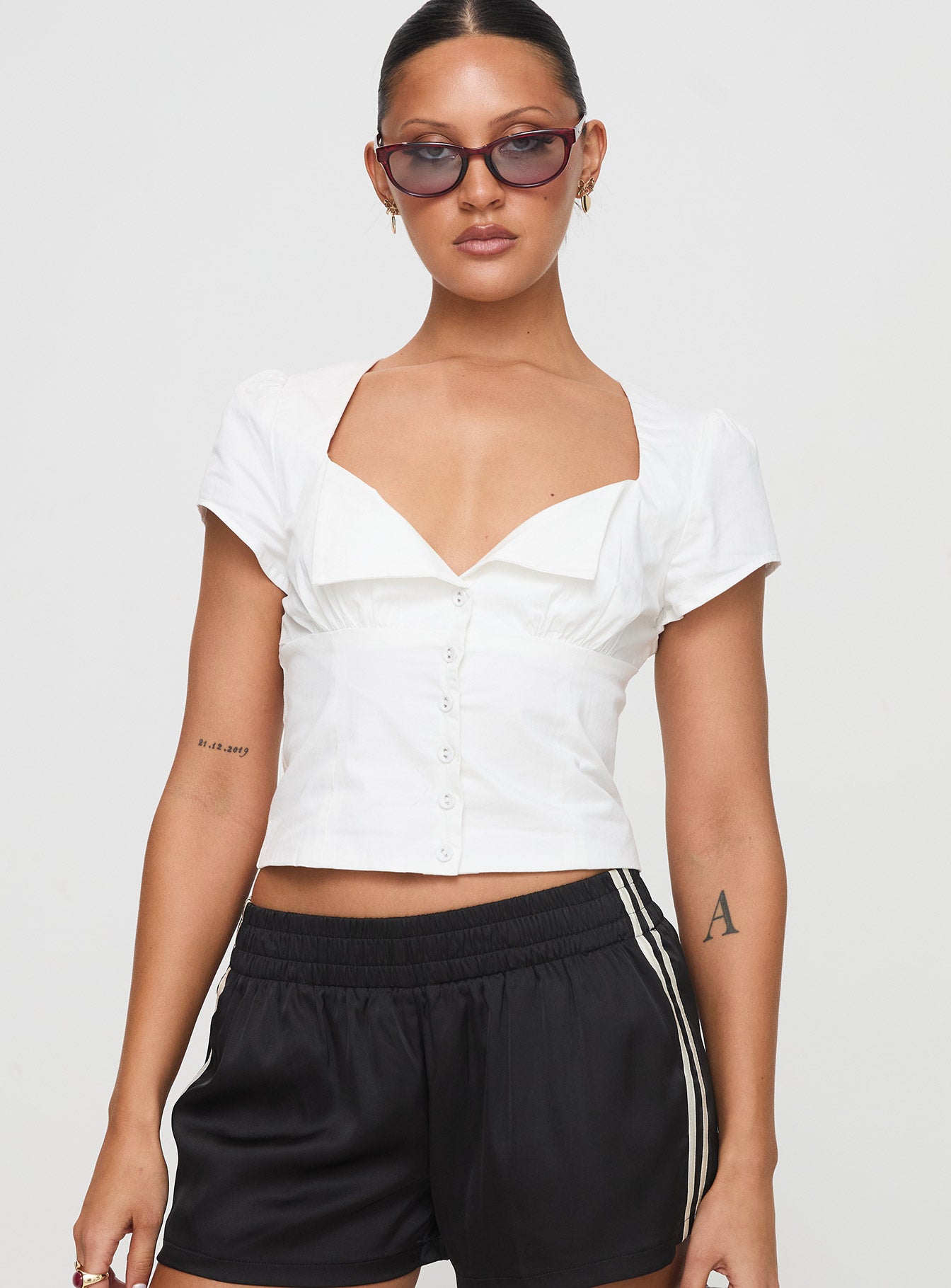 Alternative view of Abigale Top White