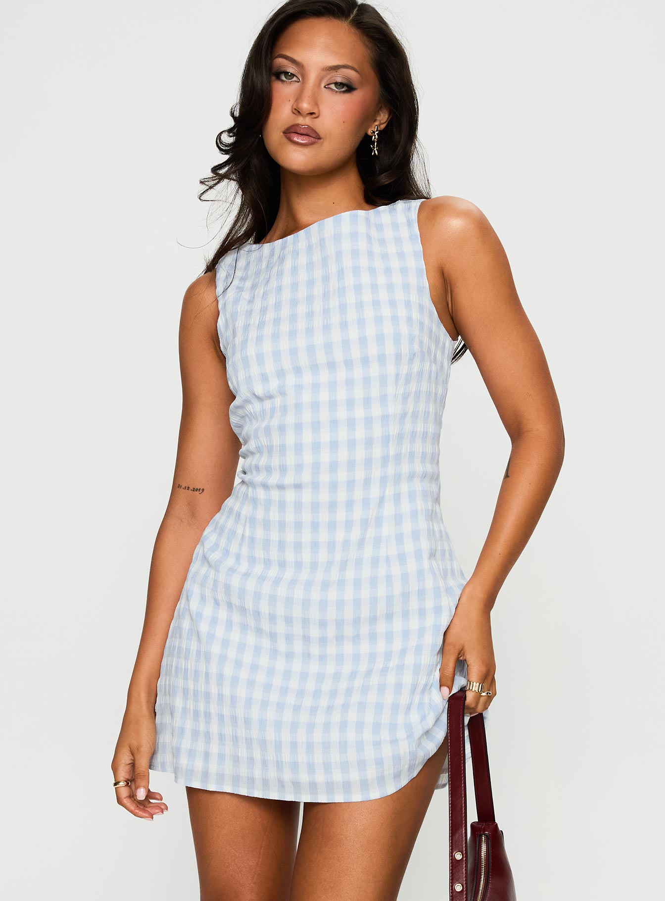 Alternative view of Alfalfa Mini Dress Blue Check