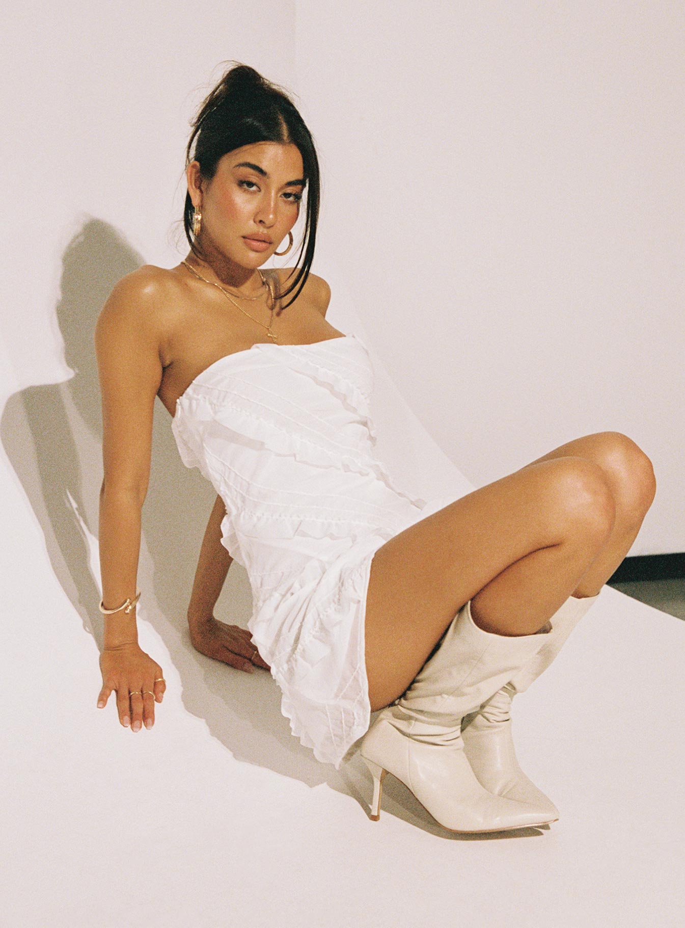Alternative view of Lars Strapless Mini Dress White