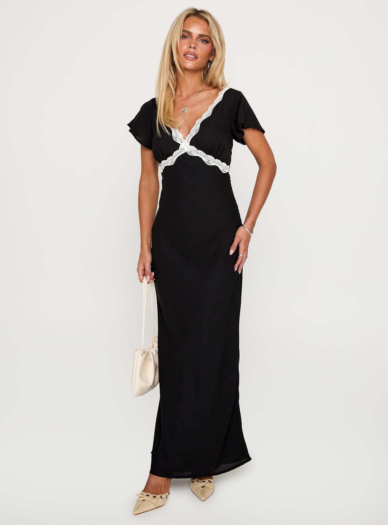 Alternative view of Barbarita Lace Maxi Dress Black