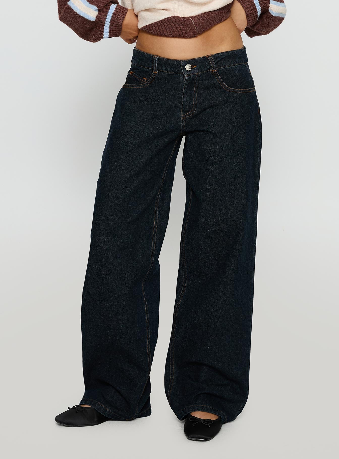 Alternative view of Korinne Low Rise Baggy Jeans Indigo