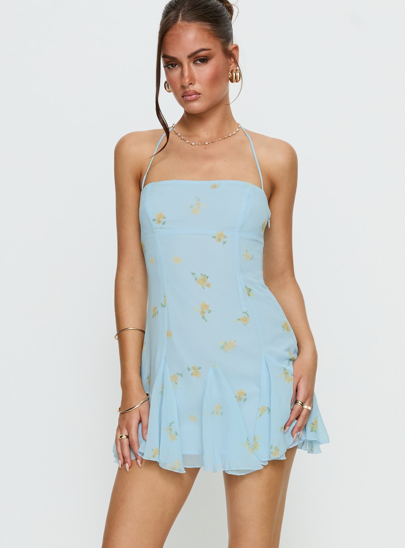 Alternative view of Delamere Mini Dress Pastel Blue Floral