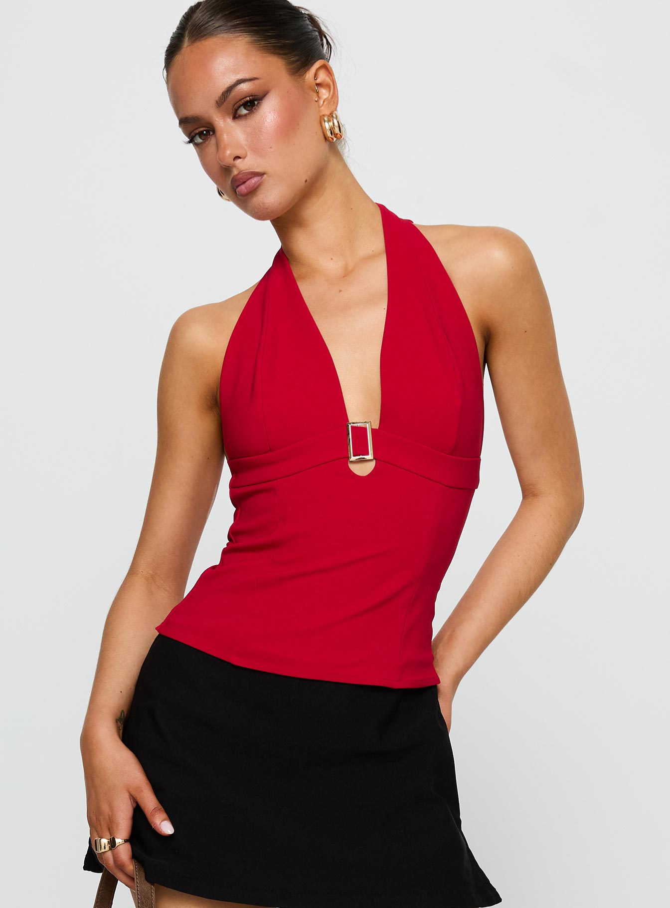 In Your Life Halter Top Red - Image 2
