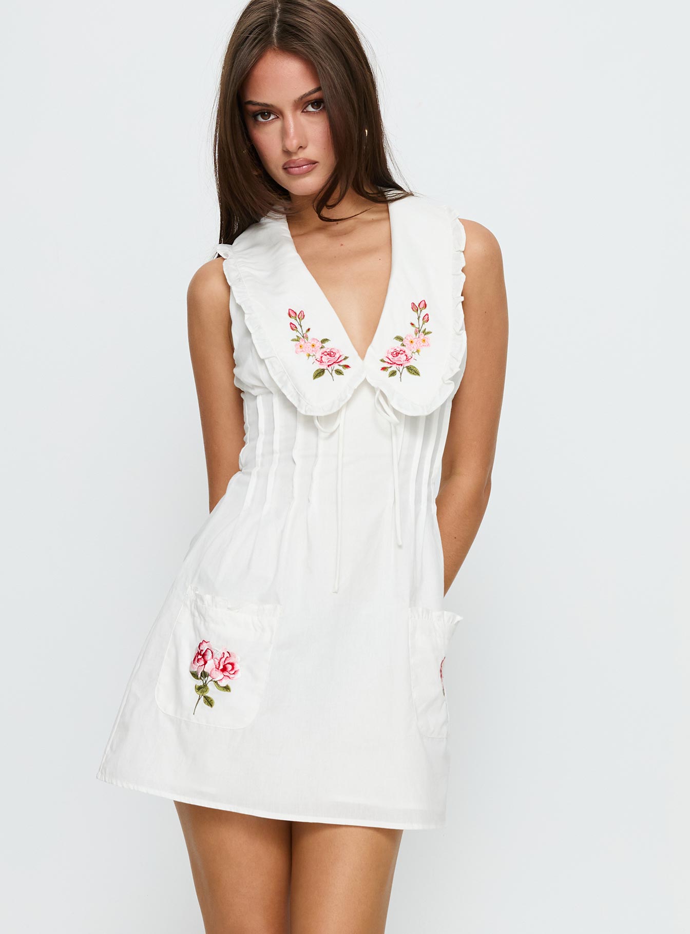 Alternative view of Breanda Collared Mini Dress White
