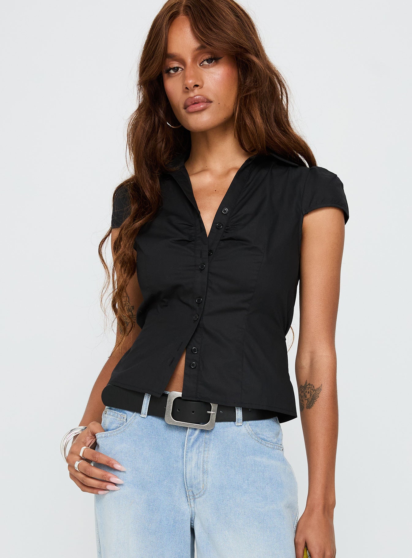 Alternative view of Arianwyn Short Sleeve Shirt Black