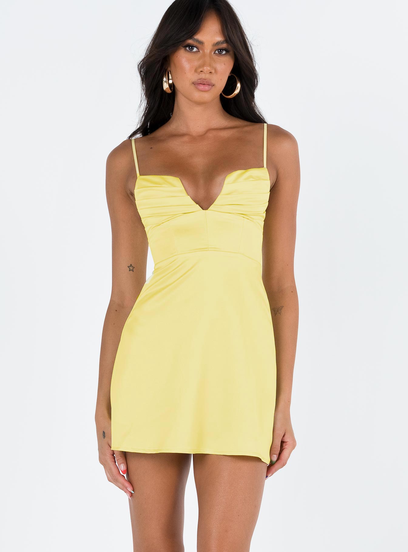 Alternative view of Della Mini Dress Butter Yellow